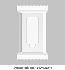 Wet wipes mock up template vector design illustration
