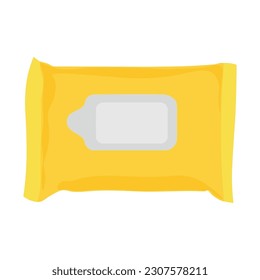 Wet wipes on white background