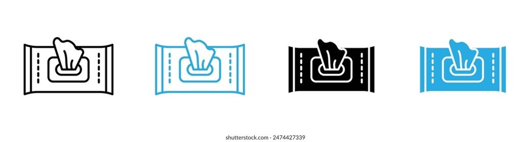 Wet Wipes Pack Icon Perfect for Hygiene and Cleaning Product Designs