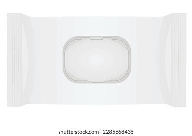 Wet wipes pack. vector illustration