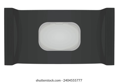 Wet wipes pack. vector illustration
