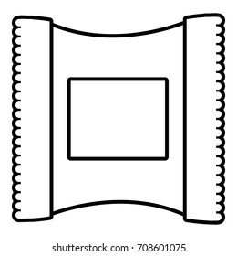 Wet wipes package icon. Outline illustration of wet wipes package vector icon for web design isolated on white background