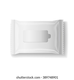 wet wipes package realistic vector, isolate, 3D