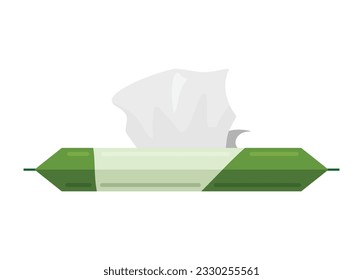 Wet wipes. Simple flat illustration.