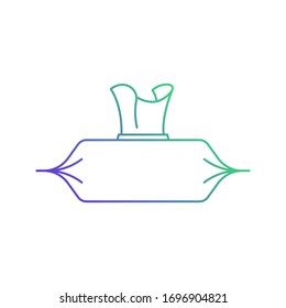 Wet wipes vector icon. Virus protection. Bright minimalist line art with trendy color gradient.