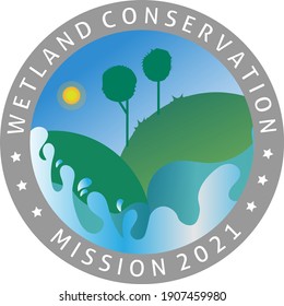 Wetland Conservation Day Logo , February 2 Is Considered As Wetland Conservation  Day.