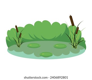 wetland nature illustration isolated design