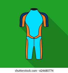 Wetsuit icon in flate style isolated on white background. Surfing symbol stock vector illustration.