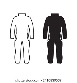 Wetsuit icon set. Vector illustration