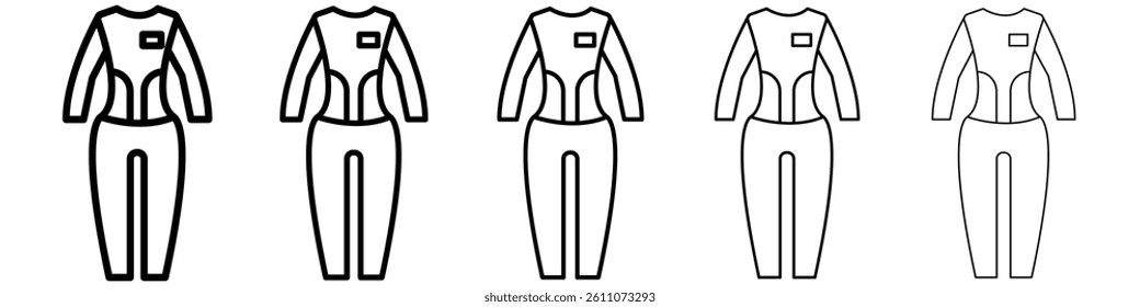 Wetsuit icon Symbol mark in Outline style