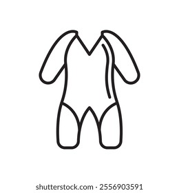 Wetsuit icon Thin line art collection