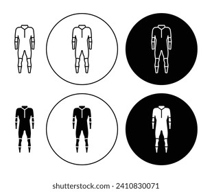 Wetsuit Vector Illustration Set. Neoprene Water Diving Suit Sign in Suitable for Apps and Websites UI Design style.