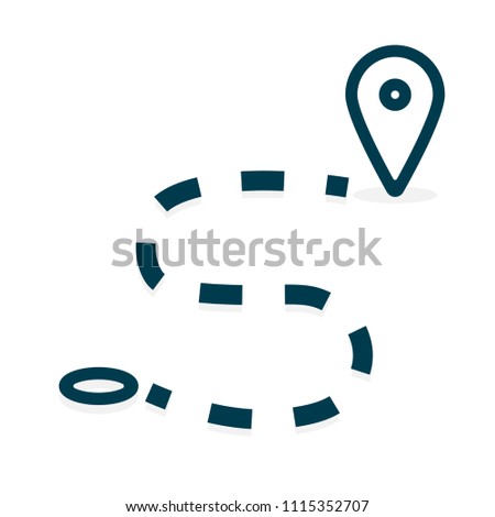 We've moved announcement design. Vector image isolated on white background