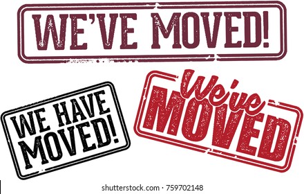 We've Moved Relocation Announcement Stamps