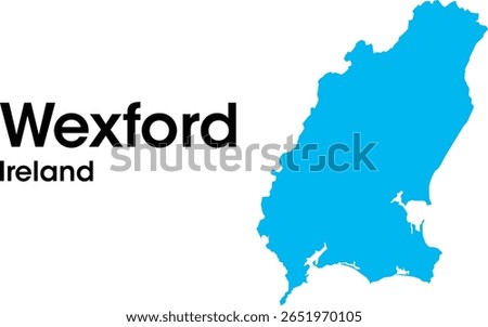 wexford ireland map in vectors
