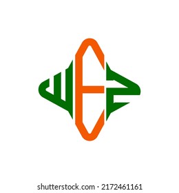 WEZ letter logo creative design with vector graphic