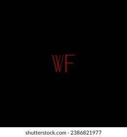 WF creative modern letters logo design template