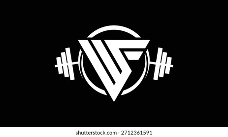 WF Fitness Diseño inicial del logotipo del monograma.