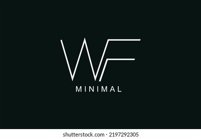 WF or FW Abstract initial monogram letter alphabet logo