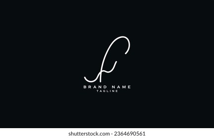 WF, FW, Abstract initial monogram letter alphabet logo design