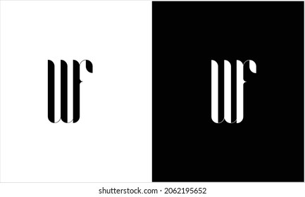 WF ,FW Abstract Letters Logo monogram