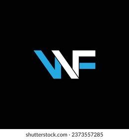 WF or FW ‍abstract awesome artistic different colors illustration. Logo design or icon design or monogram design.