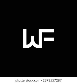 WF or FW ‍abstract awesome artistic different colors illustration. Logo design or icon design or monogram design.