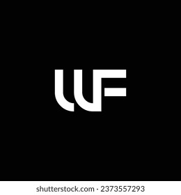 WF or FW ‍abstract awesome artistic different colors illustration. Logo design or icon design or monogram design.