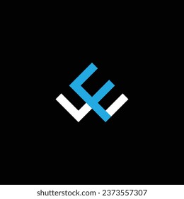 WF or FW ‍abstract awesome artistic different colors illustration. Logo design or icon design or monogram design.