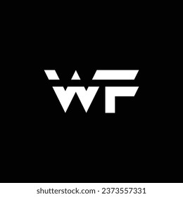 WF or FW ‍abstract awesome artistic different colors illustration. Logo design or icon design or monogram design.