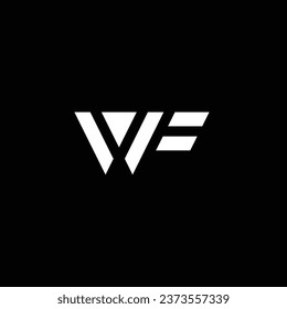 WF or FW ‍abstract awesome artistic different colors illustration. Logo design or icon design or monogram design.