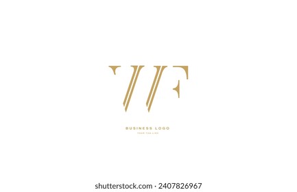 WF, FW,W ,F Abstract Letters Loo Monogram