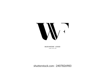 WF, FW,W ,F Abstract Letters Loo Monogram