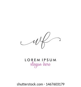WF Initial beauty monogram logo vector