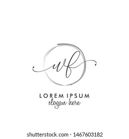 WF Initial beauty monogram logo vector
