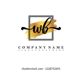 WF Initial handwriting logo concept