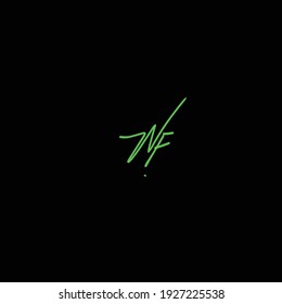 WF initial isolated white handwritten logo