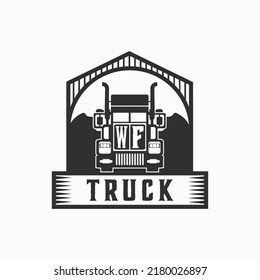 WF Initial Letter Truck Logo Design Simple Stock Vector