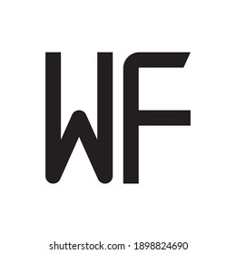 wf initial letter vector logo