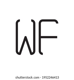 wf initial letter vector logo