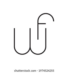 wf initial letter vector logo