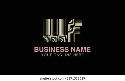 WF initial logo | initial based abstract modern minimal creative logo, vector template image. luxury logotype , real estate homie . typography . initials 