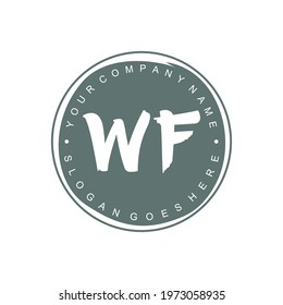 WF Initial logo Branding Brush wedding business