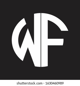 Wf Initial Logo Design Monogram Isolated Stock Vector (royalty Free 