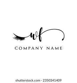 WF Logo-Logo-Logo-Wimpernvektor modern