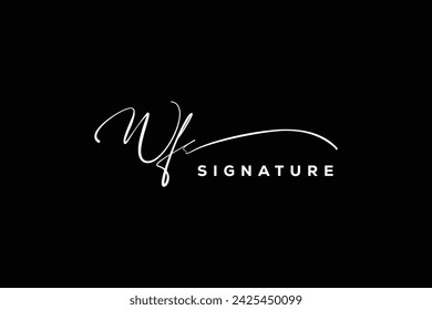 WF initials Handwriting signature logo. WF Hand drawn Calligraphy lettering Vector. WF letter real estate, beauty, photography letter logo design.