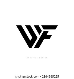 WF letter branding creative abstract logo