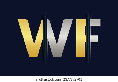 Plantilla vectorial de diseño de logotipo de carta WF.