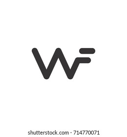 WF letter logo design vector