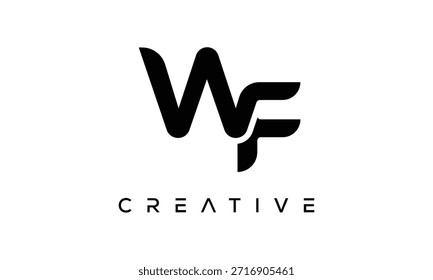 WF Letter Monogram Logo for Modern Creative Brand Identity